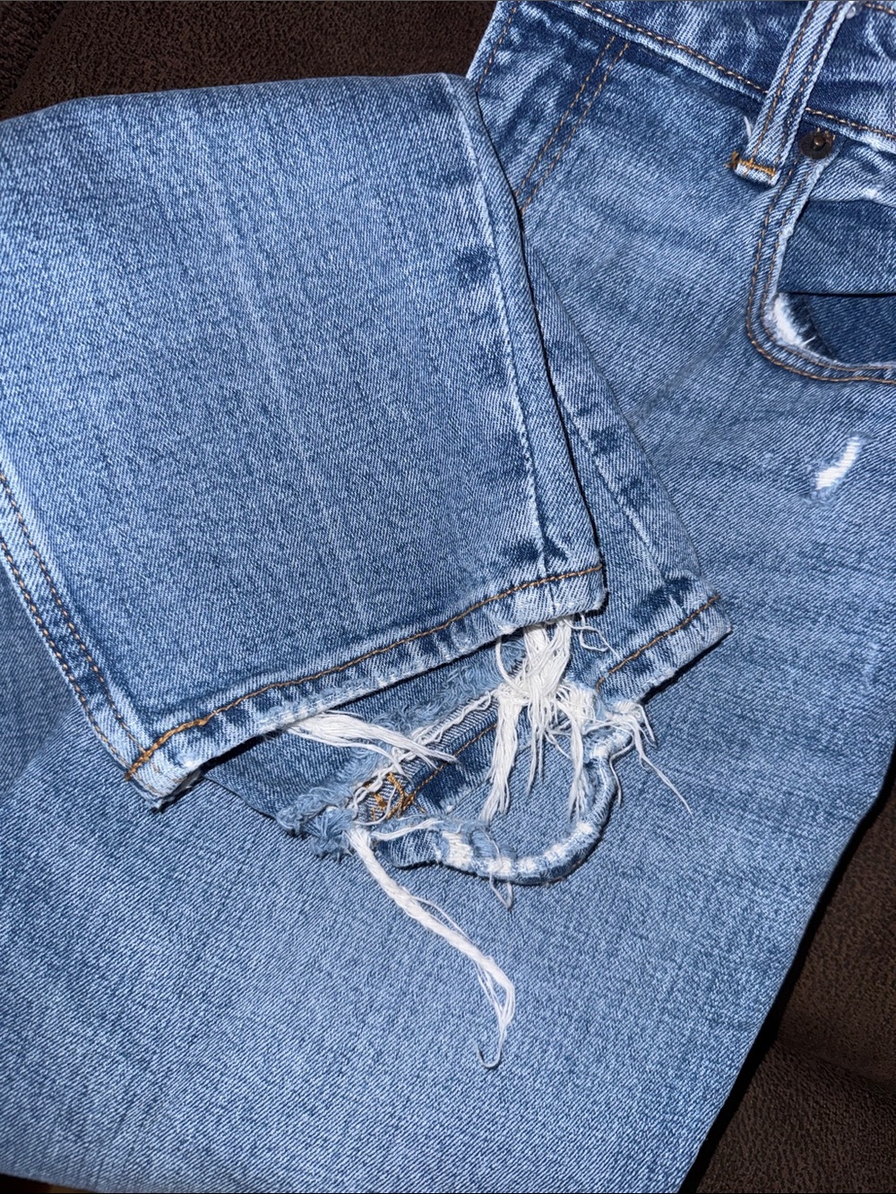 Abercrombie & fitch Light Wash High-Rise Straight Jeans - Picture 3 of 4